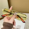 Gafas de Sol Aviador Retro Europeas y Americanas de Doble Puente para Hombres y Mujeres, Ciclismo al Aire Libre, Conducir, Protección Solar, Gafas de Sol de Moda y Tendencia