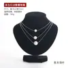 Loja de Joias Loja de Ouro Suporte de Exibição de Joias Colar de Pérolas de Ouro Puro Prata Esterlina Modelo de Pescoço Joias Chen Mai Taibo