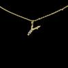 Collar de letras femenino europeo y americano ins collar de circonitas de oro de 18k diseño nicho cadena clavicular temperamento simple cadena de suéter