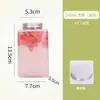 Tanque Cuadrado de Plástico para Pez Betta 500ml Transparente Mini Tanque de Peces Micro-Paisaje Botella para Cría de Peces Pequeños