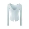 Conjunto de Três Peças Feminino Cardigã de Gola Alta sem Mangas Calça Flare Estilo Spicy Girl Outono Nova Chegada Toque de Luxo Temperamento Slim Fit Terno de Cor Sólida