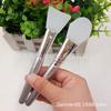 Nuevo cepillo de maquillaje de silicona de doble cara cepillo de silicona suave para mascarilla mini masajeador herramientas de limpieza facial y belleza