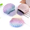 Pincel de maquiagem de sereia colorido de tamanho grande único, pincel para base, ferramenta de beleza grande em formato de peixe, cor degradê