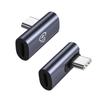 Adaptador Codo Tipo-C USB 3.1 Curva Media Transmisión 10Gbps Adaptador de Teléfono Móvil USB C Hembra de 8 Pines