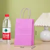 [Atacado Pequeno] Sacolas de Papel Kraft Coloridas, Sacolas de Presente, Sacolas de Embalagem para Viagem, Bolsas de Mão para Presente em Estoque