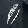 Estilo Coreano Personalidad Simple Conjunto de Anillo y Pulsera para Dama Brillante Micro Circonita Baño de Oro Real Suministro Directo de Fábrica