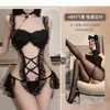 Entrega Directa de Fábrica de Lencería Sexy, Atuendo de Sirvienta de Encaje, Tentación, Deseo Puro, Pechos Pequeños, Uniforme Grande, Pasión Transparente, No Necesita Quitarse