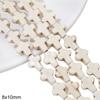 Turquesa blanca sintética cruz estrella de cinco puntas estrella de mar nuevo chino con cuentas material para pulsera DIY accesorios de joyería hechos a mano