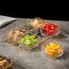 Plato de Fruta de Plástico Estilo Lujo Ligero, Plato de Fruta Seca, Bandeja de Bocadillos para Pedicure Comercial, Plato de Fruta para KTV, Bandeja de Dulces