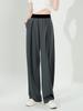 Pantalones de Pierna Ancha con Caída de Acetato de Lyocell Pantalones Casuales Primavera/Verano 2026 Nuevos Sueltos de Cintura Alta Pierna Recta Frescos Pantalones Largos