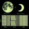 Pegatinas de pared luminosas con combinación de estrellas y luna YG908 para habitación infantil, pegatinas luminosas con puntos de meteorito fluorescentes