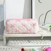 Nuevo Estuche para Lápices de Estudiante de Gran Capacidad con Lazo Bolsa de Almacenamiento Pequeña Floral Estilo Ins Portátil Caja de Papelería para Colección de Escritorio