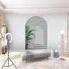 Salón de belleza de arco 3D, lujo ligero, papel tapiz de recepción, extensión visual, tienda de té de leche, sala de estar de ropa, papel tapiz de celebridad de internet