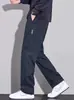 Novas calças casuais para homens 2026, calças retas largas da moda estilo americano, caimento simples, calças compridas versáteis, moda masculina
