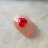 Joias para Nail Art Coração Cristal de Vidro Diamante Adesivos para Unhas Decoração de Roupas com Diamantes Sapatos e Chapéus Acessórios Feitos à Mão Diamante Coração de Pêssego com Fundo Pontiagudo