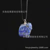 Pingente de Malha Tecida com Fio de Prata Pedra Bruta de Cristal Natural Colar de Metal Envolto com Fio Artesanal Acessórios de Joia Atacado Moda
