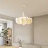 Lustre de seda estilo Wabi-sabi Yunxu para sala de jantar e quarto, lustre de arte vintage de designer italiano para casa de hóspedes