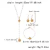 Set de Collares Nuevo Transfronterizo, Lujo Accesible, Elegante Set de Tres Piezas de Trébol de la Suerte con Perlas para Mujer, Versátil y Exquisito