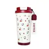 Taza Térmica de Alto Valor y Gran Capacidad Famosa en Internet Corazón de Chica Taza de Café con Popote para Chica Taza de Bebida Portátil Linda para Estudiante