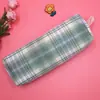 Estilo Coreano Estilo ins Corazón de Niña jk Chica Estuche de Lápices Cuadros Sal Marina Bolso de Almacenamiento Simple Vintage Bolso de Papelería Monedero