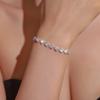 Pulsera DINGKA Europea y Americana Transfronteriza de Alto Nivel Super Brillante con Diamantes Completos para Mujer, Pulsera Geométrica Cuadrada Pequeña de Lujo Ligero
