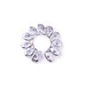 Anillos de pezón exquisitos superventas transfronterizos Acero inoxidable Forma de flor Anillos de pezón falsos Pinzas para pezones con pantalla de pavo real Joyería para piercing Tachones para pezones sin perforación