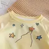 Ropa nueva de primavera para niñas: Camiseta de manga larga con estampado de estrellas, top de manga larga para niños, apto tanto para usar solo como debajo de otra prenda, ropa infantil de moda
