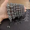 S999 Plata de Ley 990 Pulsera de Plata Esterlina Retro Pulsera Mantra de Seis Caracteres Pulsera de Moda Accesorios DIY Tejido