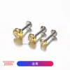 Aretes de Aleación de Titanio F136 con Engastes Básicos de Garras, Aretes para Cartílago con Circonita 5A, Piercings para Labio, Joyería para Piercings de Titanio G23, Piercings para Nariz