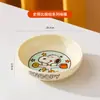 Snoopy Colorido Cerámica para el Hogar Platos de Cerámica para Niños Platos de Ensalada Platos de Desayuno Tazón Creativo para Fideos Tazón para Sopa Cuchara Palillos Vajilla