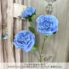 Lichia Rosa de Três Cabeças com Folhas, Buquê Falso Simulados, Flores de Casamento, Enfeites de Flores Artificiais de Seda de Alta Qualidade, Flores Decorativas para Sala de Estar