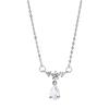 Collar de plata de ley S925 con incrustaciones de diamantes, elegante cadena de clavícula de alta gama, combinable con todo, elegante y ligero, accesorio de lujo con pequeños diamantes para mujer.