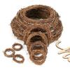 Guirnalda navideña, decoración de ratán, anillo de ratán, anillo de ratán, floristería, toffia hecha a mano, material de ratán, toffia natural navideña