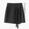 Falda de Traje de Cinta para Viajeras 2026 Primavera/Verano Cintura Alta Línea A Adelgazante Falda Corta para Mujeres Menudas