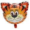 Todo tipo de globos de película de aluminio con cabeza de animal de dibujos animados pequeños león Tigre ciervo vaca y otros globos de cabeza de animal al por mayor