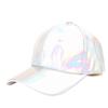 Gorra de béisbol de charol PU colorida europea y americana para hombre y mujer, moda combinable con todo, color degradado arcoíris, sombrero hip hop, gorra con visera hip hop, marea