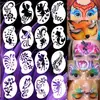 Plantilla para Pintura Facial Infantil Plantilla Hueca Marca de Agua Cosplay Plantilla DIY Adecuada para Pintura Facial, Maquillaje de Escenario para el Rincón del Ojo