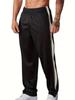 Pantalones Deportivos Rectos de Primavera y Verano Transfronterizos Europeos y Americanos para Hombre, Pantalones Casuales de Fitness de Comercio Exterior, Pantalones de Chándal Rayados Sueltos para Correr para Hombre