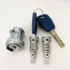 Chave Nova Fiat com 3 Cabeças de Fechadura, Cilindro Completo de Travamento do Carro, Cilindro de Ignição do Carro, Cilindro da Fechadura da Porta, Montagem Completa