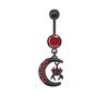 Anillo para el ombligo con forma de corazón personalizado transfronterizo europeo y americano murciélago ombligo chica hot serie oscura piercing anillo para el ombligo estilo europeo y americano