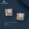 Pendientes Elegantes Retro Rombo de Joyería Aitong Pendientes Hermosos Suaves Atmosféricos Pendientes Geniales Simples Únicos Exquisitos