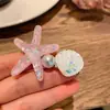 Pinzas florales para el pelo estilo coreano para mujer, pinzas laterales elegantes y exquisitas, pasadores de lazo lindos, pasadores de colores al por mayor