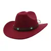 Aliexpress Amazon Sombrero de Copa de Lana de Una Línea para Hombre y Mujer Sombrero de Vaquero Sombrero de Jazz Sombrero de Copa de Ala Ancha Yzd099