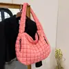 Bolsa de Nube Grande Plegada al por Mayor Comercio Exterior para Mujer Estilo Coreano Tamaño L Bolsa de Mano Gran Capacidad Cruzada Bolsa de Algodón Bolso de Hombro
