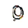 Pulsera de Cerámica con Cuentas de Nuevo Estilo Chino Pulsera de Estilo Étnico Exótico Pulsera Retro Elástica de Cuerda Marea Nacional Estilo Antiguo Estilo Frío