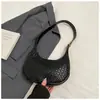 Bolsa Pequena de Axila Estilo Francês para Mulheres Nova Moda Retro Bolsa Meia-Lua Transfronteiriça Textura Trançada Bolsa de Ombro Único Transversal Tendência