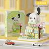 Figurina de Bloque de Construcción de Panda Lindo Transfronteriza Caja Sorpresa Hua Hua Columpiándose en el Columpio Ensamblaje Educativo Juguetes para Niños Mayoreo