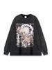 Dibujo Animado Japonés Hip-Hop Estampado Anime Marca Trendy Suelto Manga Media Top camiseta Verano Americano Lavado Pesado Agua Camiseta para Hombre y Mujer