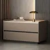 Mesita de noche de madera maciza de lujo ligero para dormitorio, nuevo armario de almacenamiento simple, armario de almacenamiento ensanchado de estilo italiano moderno