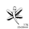 22x18mm 1,5g Prata Antiga Acessórios para Joias DIY Venda Quente Transfronteiriça Direto do Fabricante Pingente de Libélula